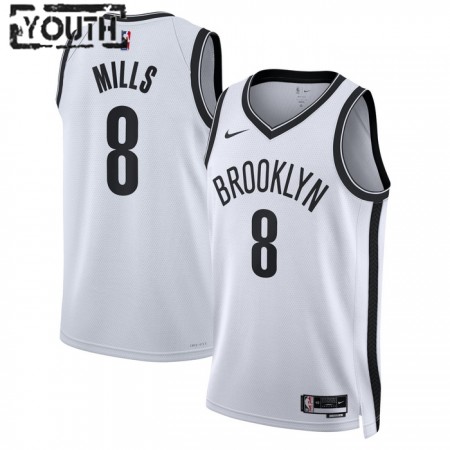 Dres Brooklyn Nets Patty Mills 8 Nike 2022-23 Association Edition Bijela Swingman - Dječji
